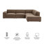 Canapé modulaire rembourré en L moka 4 pièces Bange Performance-133978679-133978676