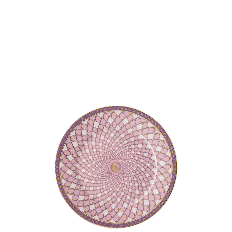 Swarovski Signum - Bread & Butter Plate 7 In Rose Pink, Pink