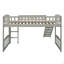 Lit mezzanine simple avec glissoire et échelle-124917943