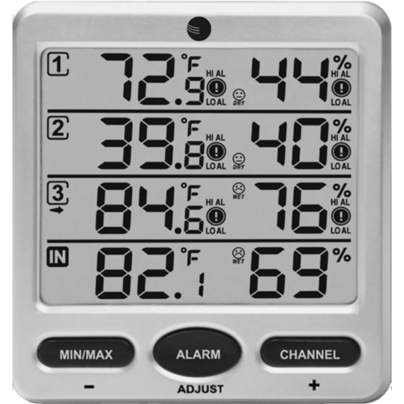 Wireless Indoor/Outdoor Thermo-Hygrometer with LCD Display