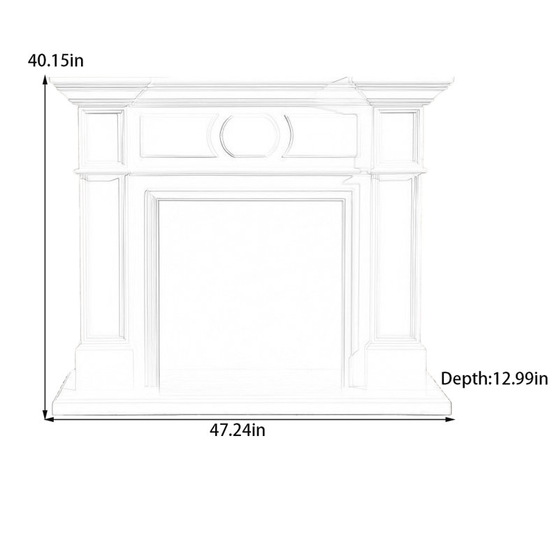 Angellyna, 40.15" H x 47.24" W x 12.99" D, White