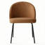 Chaises d'appoint de salle à manger rembourrées modernes avec dossier courbé et siège rembourré-2084038557