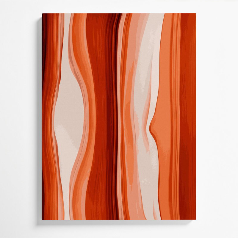 Toile abstraite sur fond rouge 11