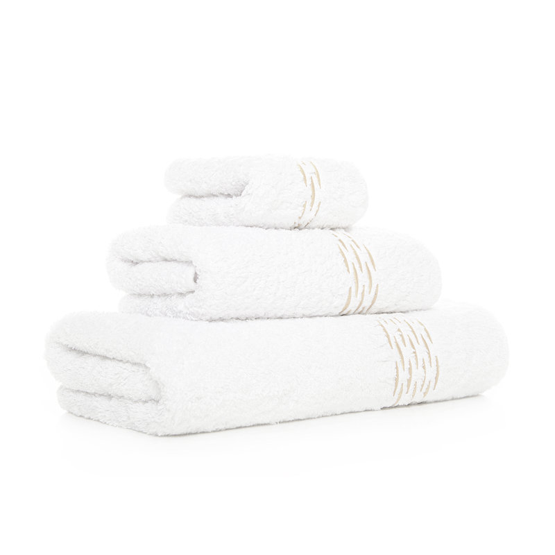 Evora Washcloth Set, White/Fog