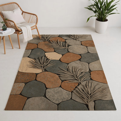 Nature Brown Indoor and Outdoor Area Rug