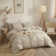 Ensemble de housse de couette douce en coton délavé Boho