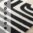 Abstract Black White Scandinavian Indoor/Outdoor Area Rug-1008447549