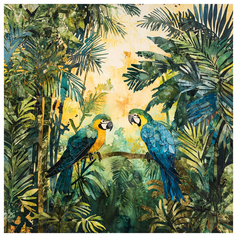 Housses de couette tropicales dans la jungle, Grand lit