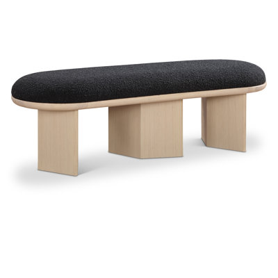 Banc rembourré en tissu Wilshire Boucle