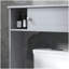 Armoire de rangement au-dessus de la toilette avec tablettes réglables et support de toilette kleankin
