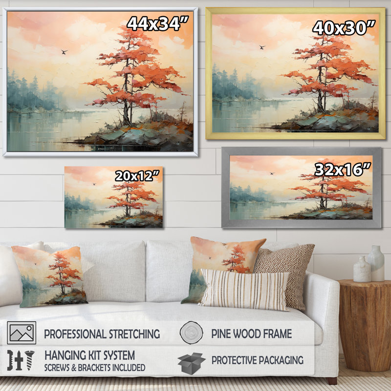 «Expressionist Vibrance Of Raimbow Tree II», reproduction sur toile, Toile tendue, 30" H x 40" W