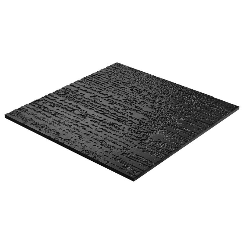 Stretto 16x16 Textured Honed Marble Wall Tile, Black Jade