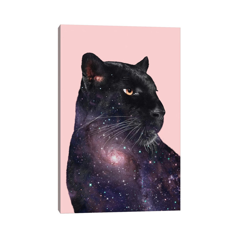 «Galaxy Panther» par Jonas Loose, impression sur toile tendue, H 18 po x l 12 po x 1,5 po