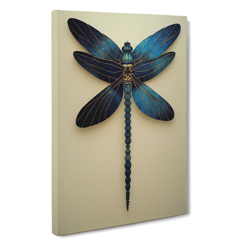 Distinguished Dragonfly - Wrapped Canvas, 50cm H x 35cm W x 3cm D