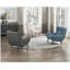 Chaise d'appoint moderne à oreilles rembourrée bleue 1pc-1848386712