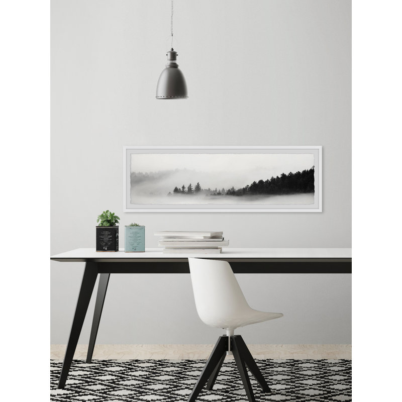 Foggy Mountain Top - Single Picture Frame Panoramic Print, 25cm H x 76cm W x 3.81cm D