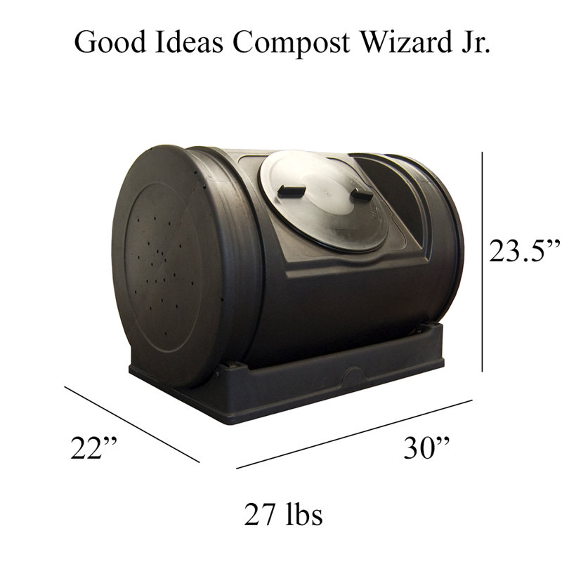 Compost Wizard Jr. Black 7 Cu Ft Plastic Outdoor Tumbler Composter