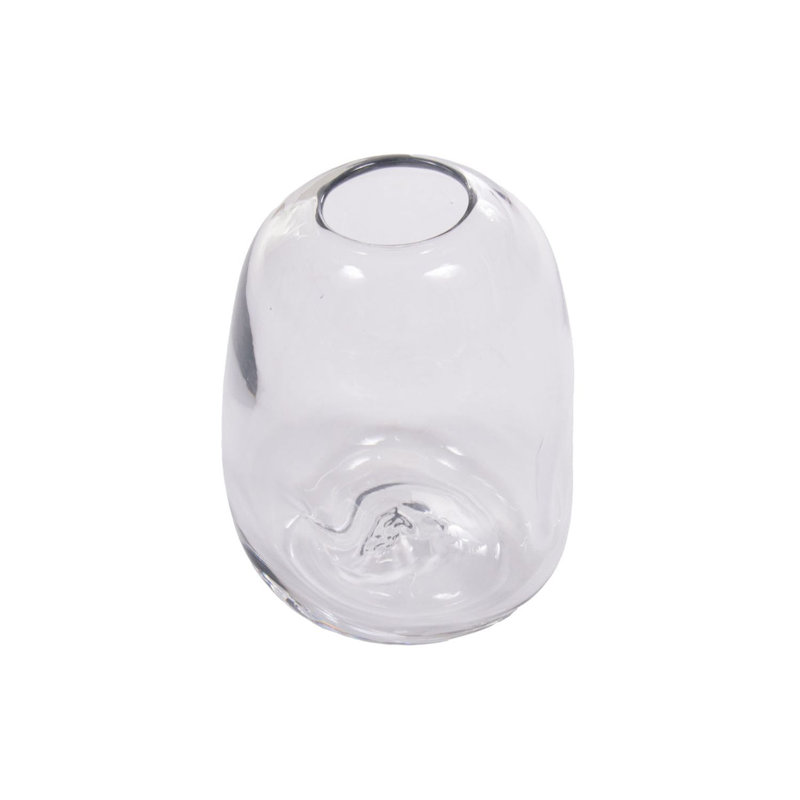Dimpled Handcrafted Glass Table Vase