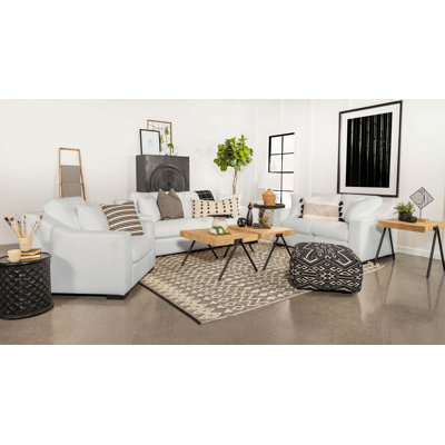 Grand Aesthetic - Ensemble de canapé à accoudoirs inclinés 3 pièces Armington - blanc