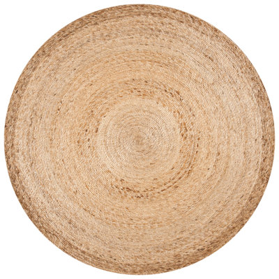 Tapis de couleur unie en jute tissé à la main Varuna