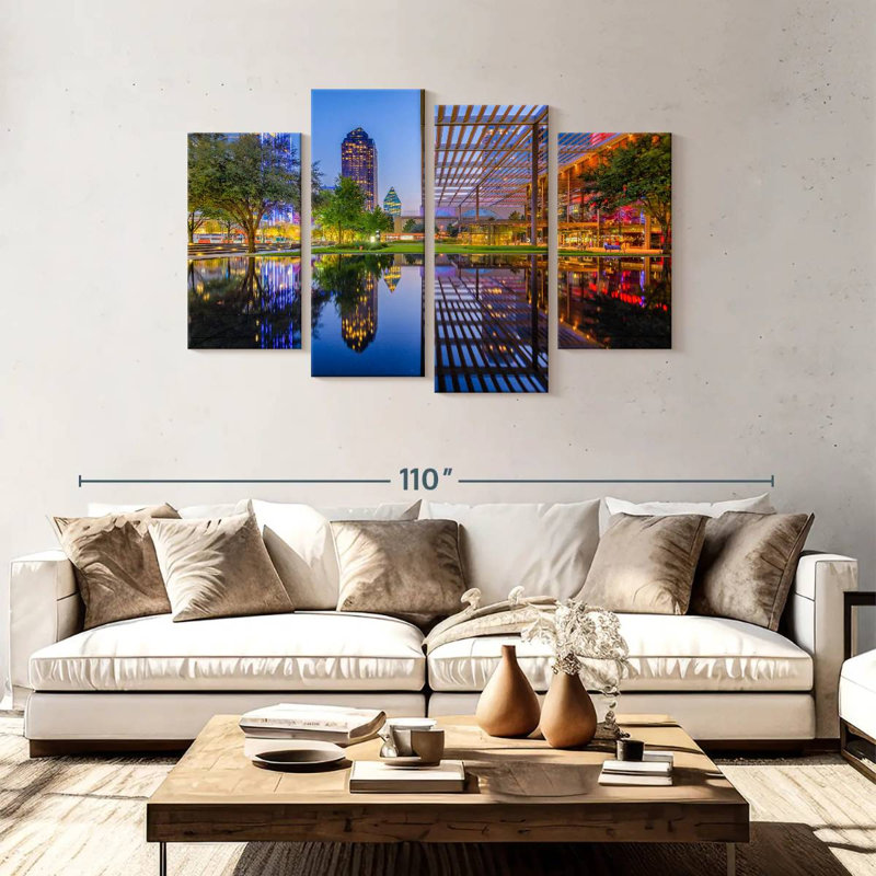 Sireci Dallas Downtown Cityscape, 48" H x 75" W