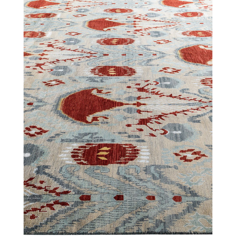 Overdyed One-of-a-Kind 9' 1" X 12' 1" Hand Knotted Area Rug