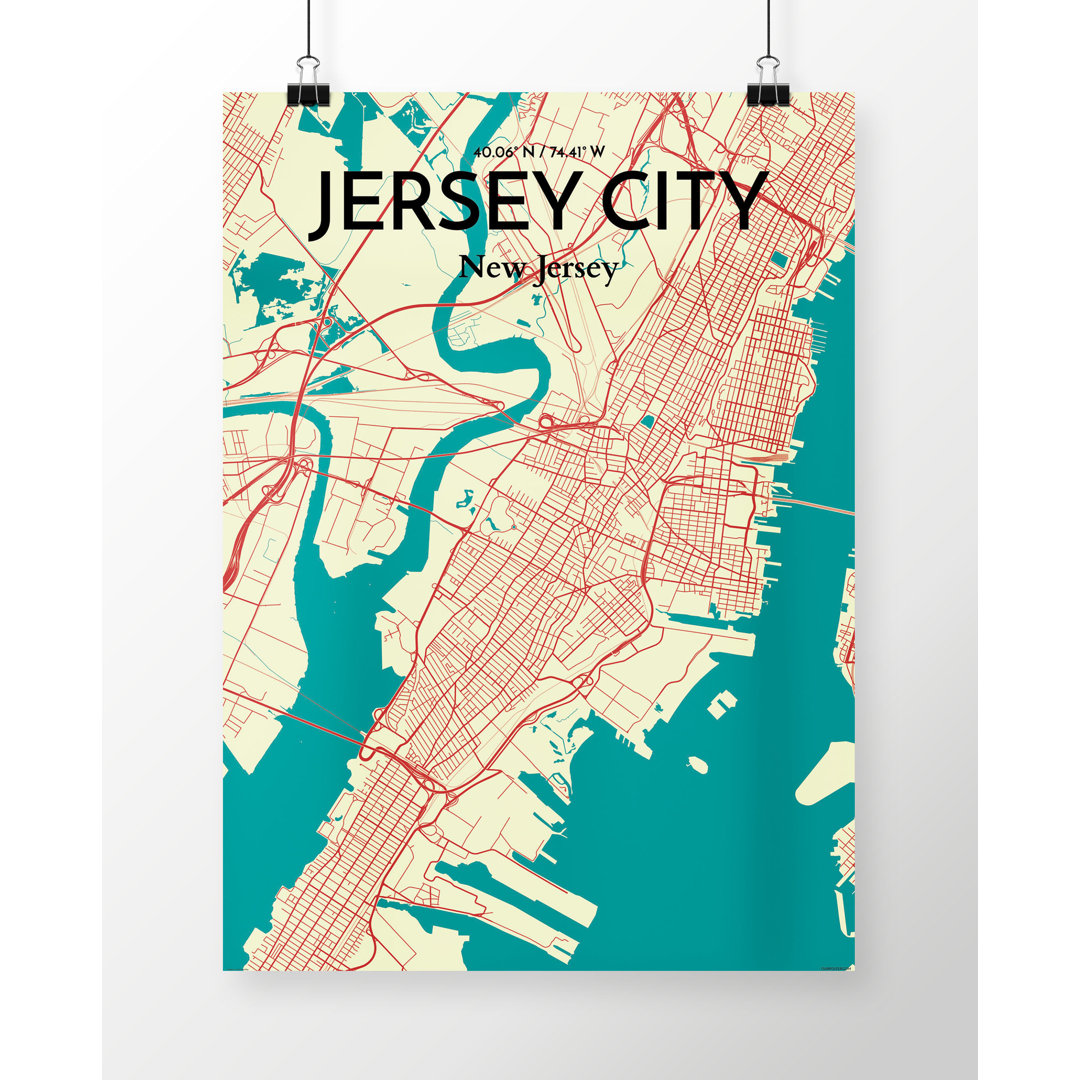 'Jersey' - Unframed Graphic Art Print on Paper Wrought Studio™ 