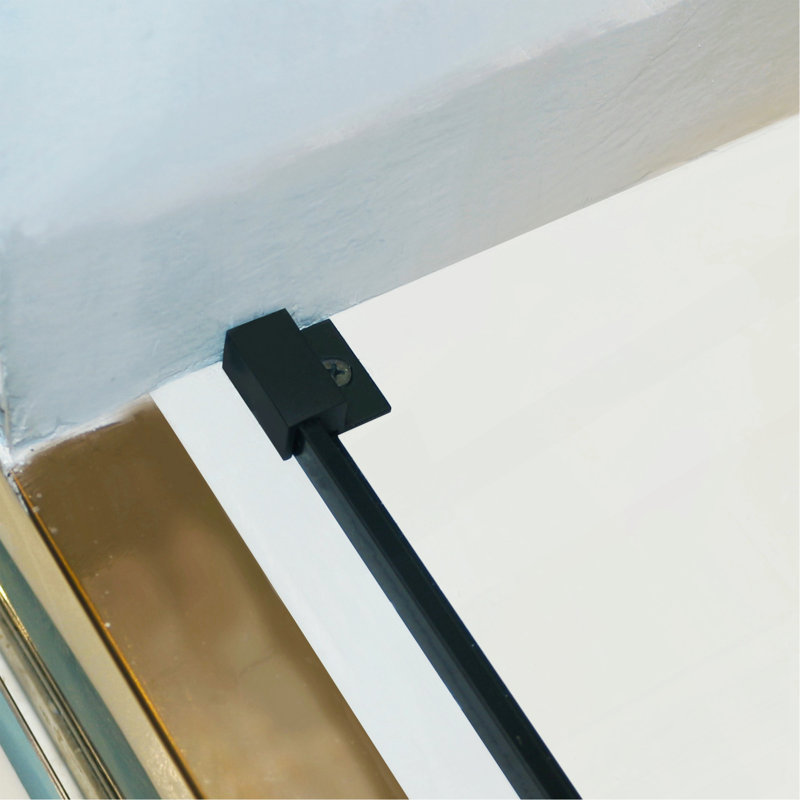 Porte de douche coulissante double sans cadre l 56 à 60 po x H 75 po, Noir mat