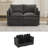55.4" Wide Modular Storage Loveseat Sofa-1777350741
