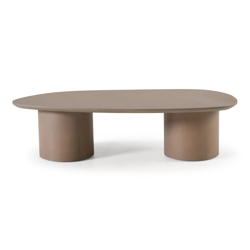 Jaworski - Table basse ovale moderne en chêne blanc