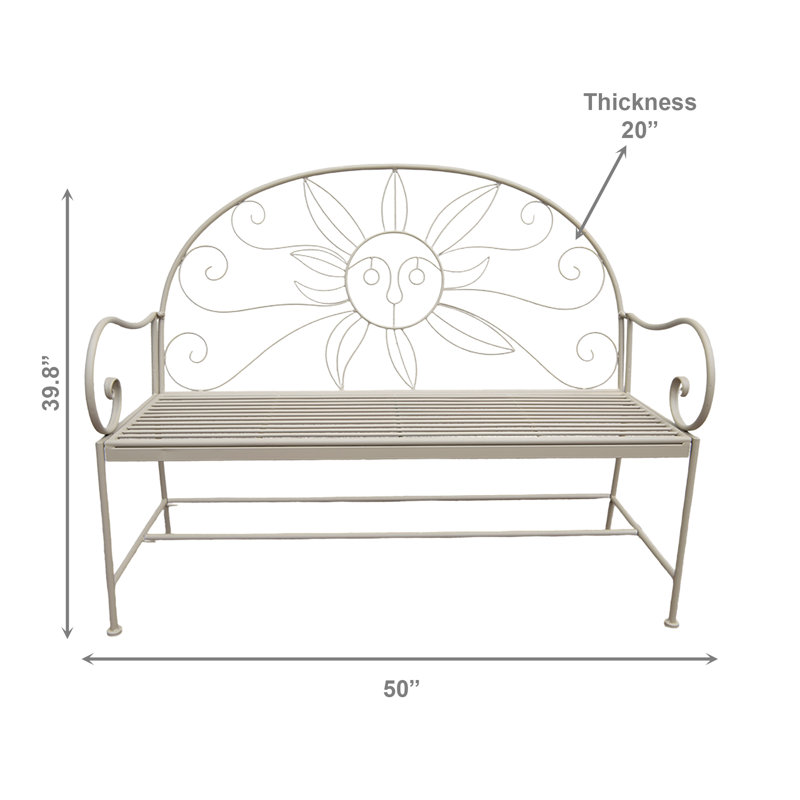 Banc de jardin en métal Sunray Knock-Down