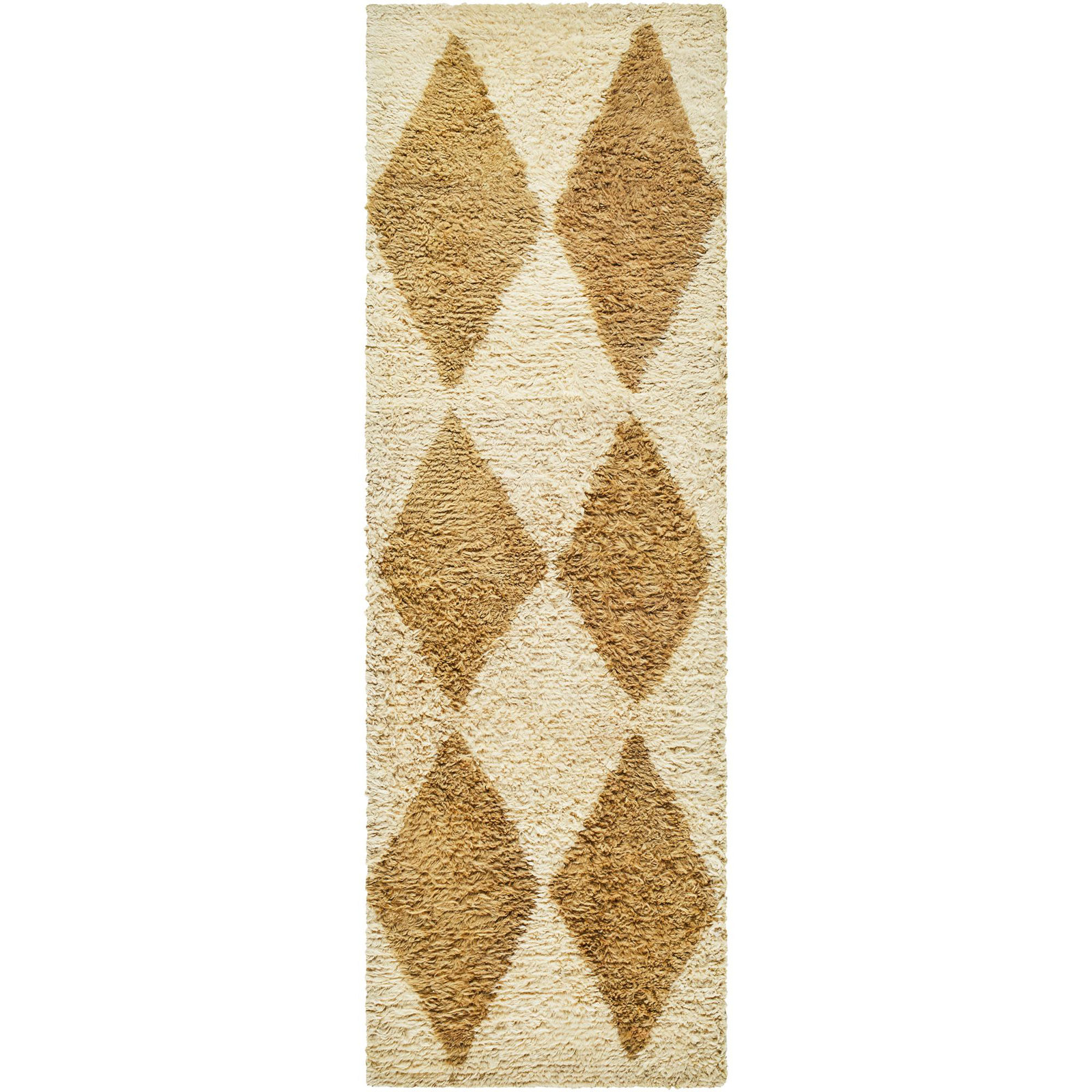 Anemone Diamond Wool Shag, Runner 2'6" x 8'