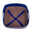 Panier en fibres naturelles bleu audacieux fait à la main