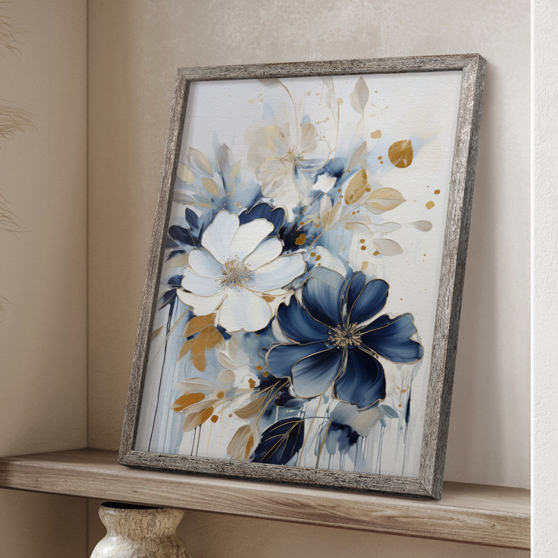 Reproduction encadrée FLORAL Series CCLxxv - bois massif, H 11 po x l 9 po
