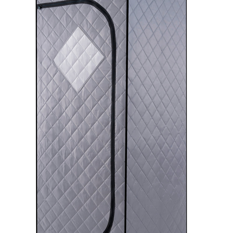Portable Full Size Grey Infrared Sauna Tent–Personal Home Spa, With Infrared Panels, Heating Foot Pad, Controller, Foldable Chair ,Reading Light. Easy To Install. Fast Heating, With FCC Certification