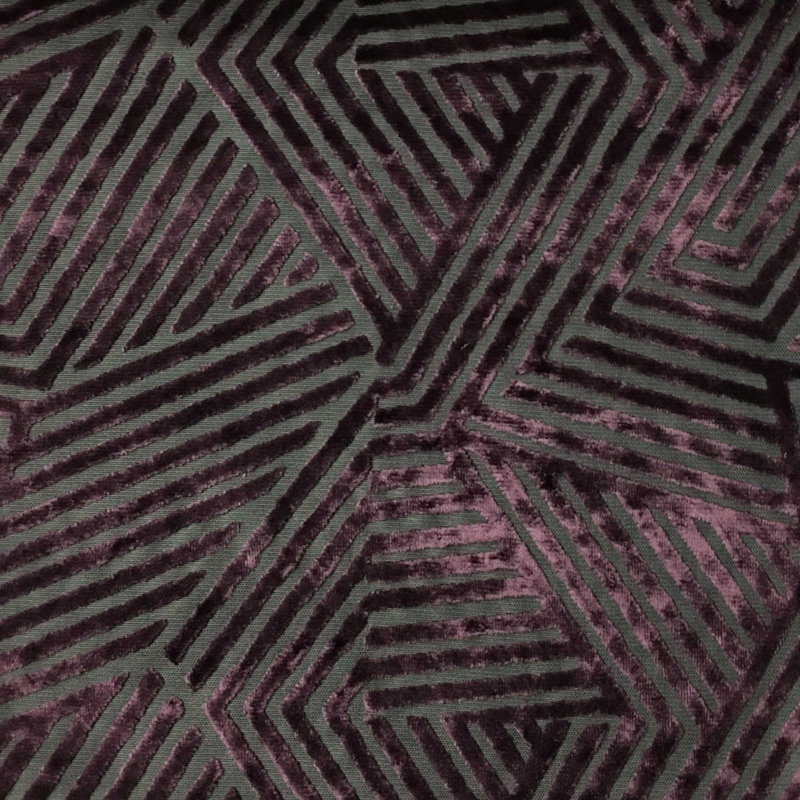 Otis-Aurora Burnout Velvet Fabric, Domino