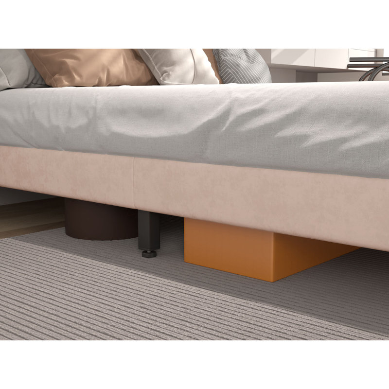 Lit plateforme Donivan, Rose, Grand
