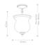 Ullin Glass Semi Flush Mount