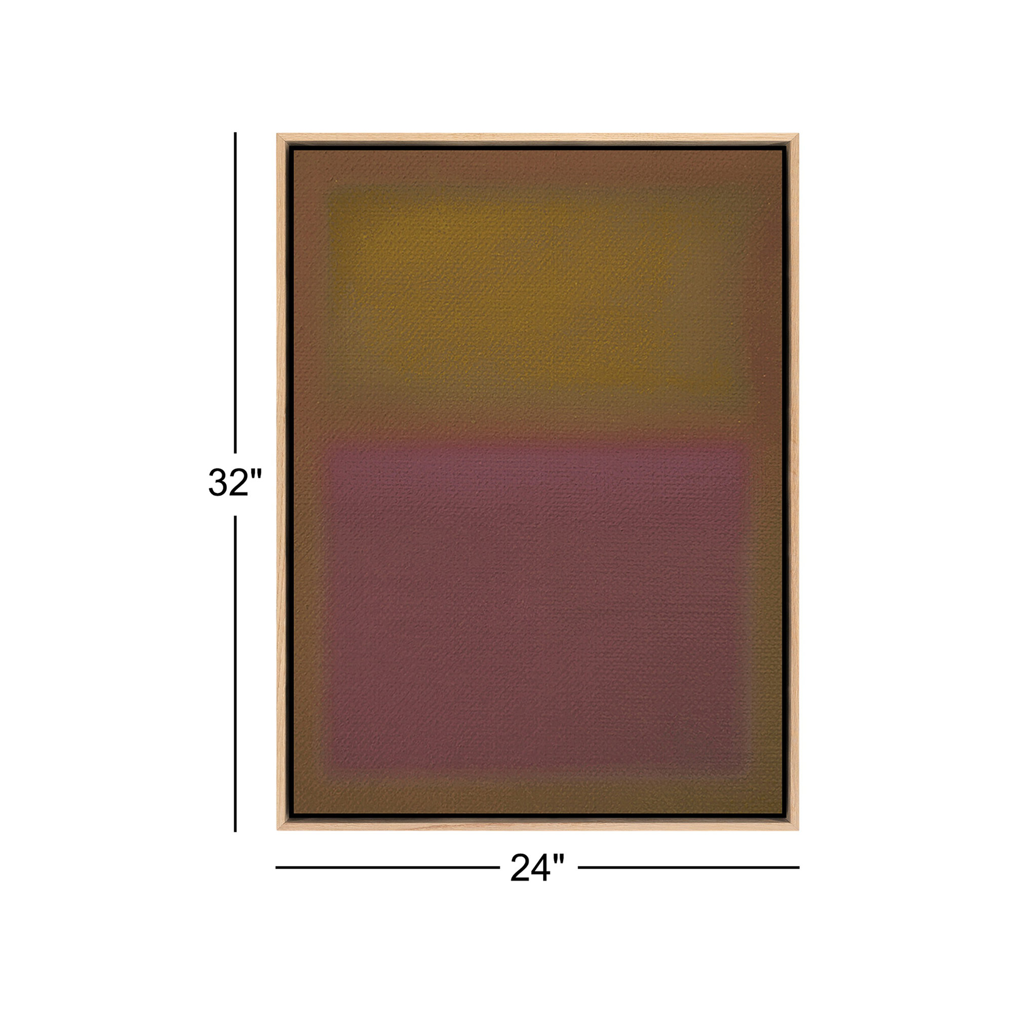 Composition Neutral by Charles Stuart, 32" H x 24" W x 2" D, Violet, Light Brown