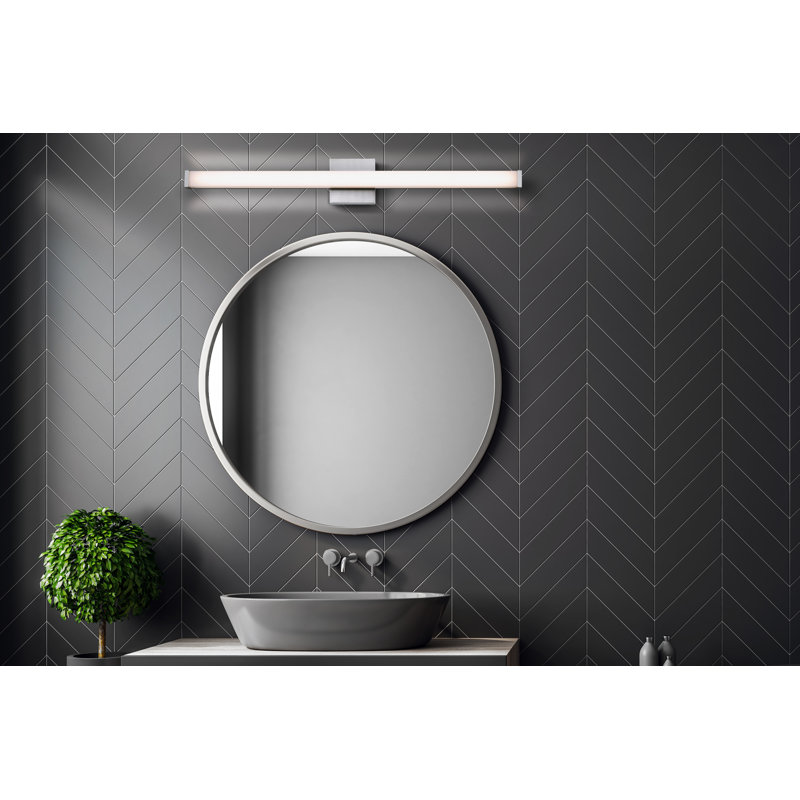 Éclairage pour meuble-lavabo à DEL Ronning, H 2 po x l 36 po x P 2 po, Nickel brossé