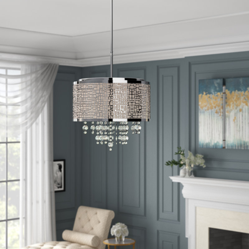 Dawon 4 - Light Shaded Pendant, Chrome