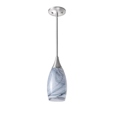 Cowie 1 - Light Gray Teardrop Pendant