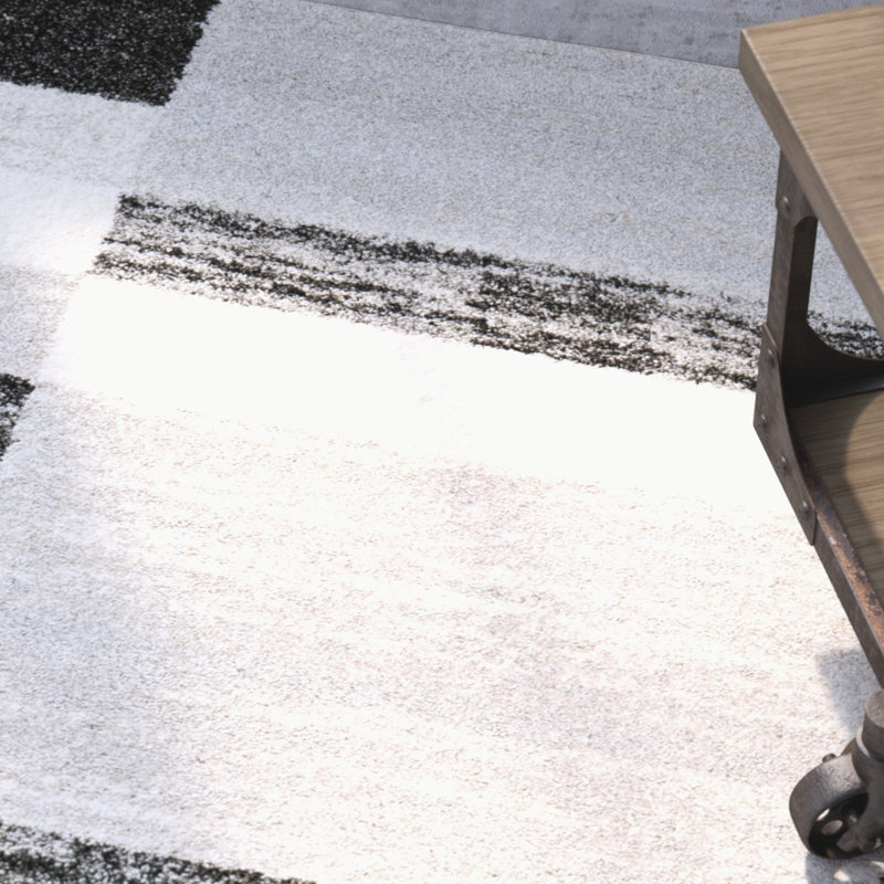 Kazlyn Retro Performance Abstract Rug, Runner 2'3" x 11'