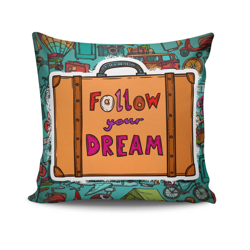 Decorative Cushion Cover, 17 x 17 Inches, 50% Cotton / 50% Polyester | Machine Washable at 104°F, Ironable, Concealed Zip Closure | Perfect for Living Room, Bedroom, and Stylish Home Décor
