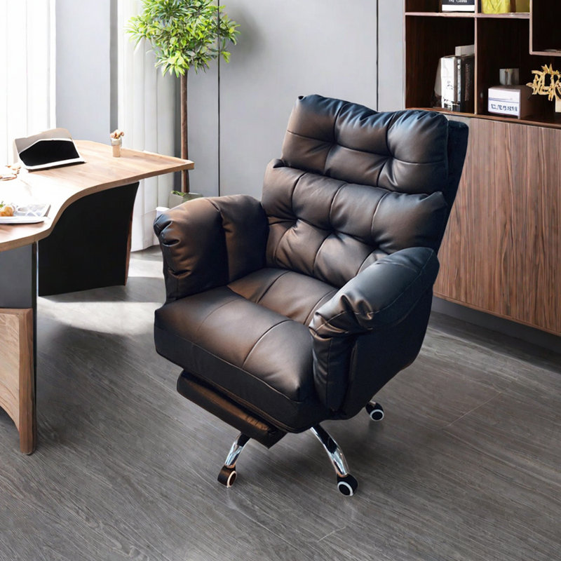 Fauteuil de direction ergonomique et confortable avec appui-tête, Noir