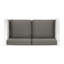 Patio avec structure en aluminium - Eau kaki - Coussin de siège de 49,50 po et accoudoir de 24,02 po de hauteur requis