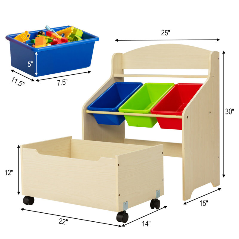 Organisateur de jouets Brinskelle, Naturel