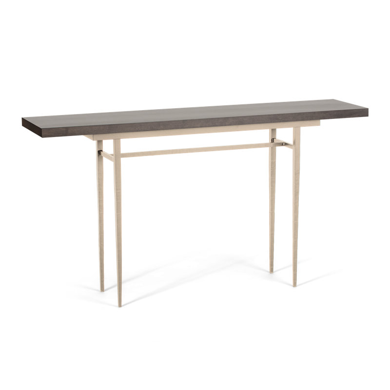 Wick Console Table, Soft Gold, 32.1" H x 60" W x 14" D, Gray