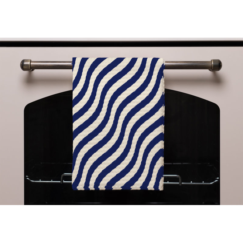 Cotton Stripe Waffle Tea Towel Kitchen Towel