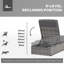 Adreyona Rattan Sun Lounger 5-Level Reclining 120kg Weight Capacity Grey
